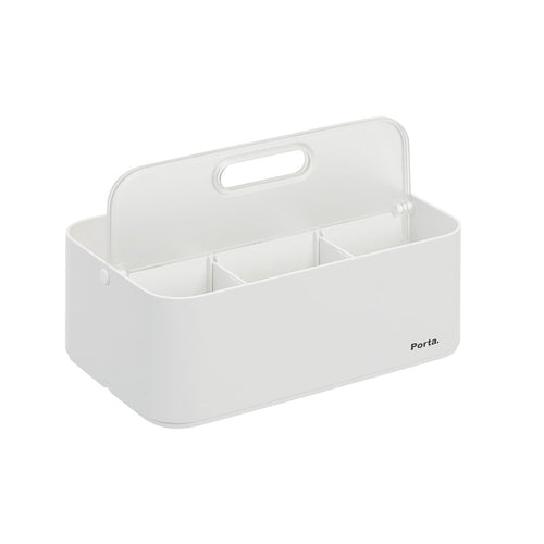 Litem | Portable |Stackable |Organizer with Lid and Adjustable Compartments | White Transparent
