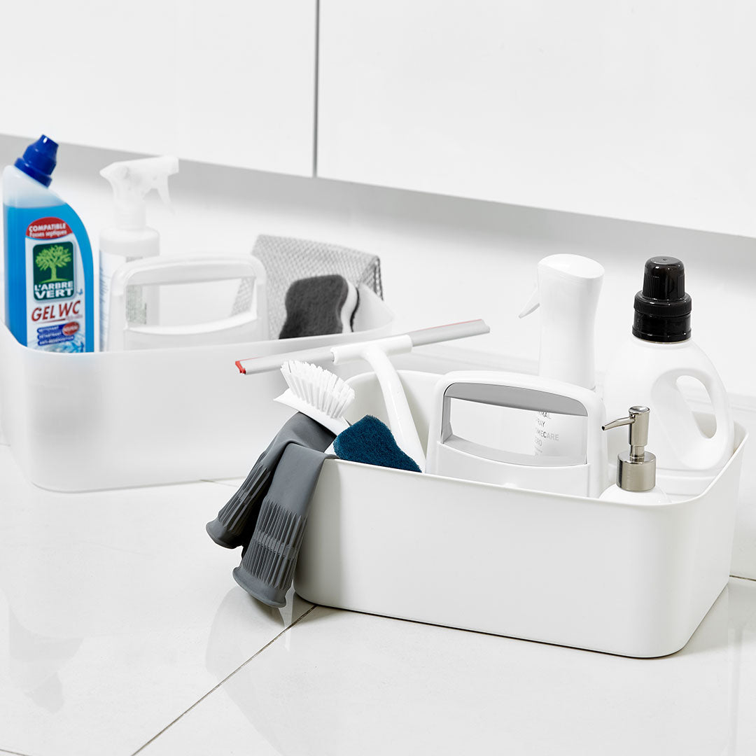 Litem | Portable Storage Organiser | Cool Grey & Ivory | Porta Grande | For Office Home & Kitchen