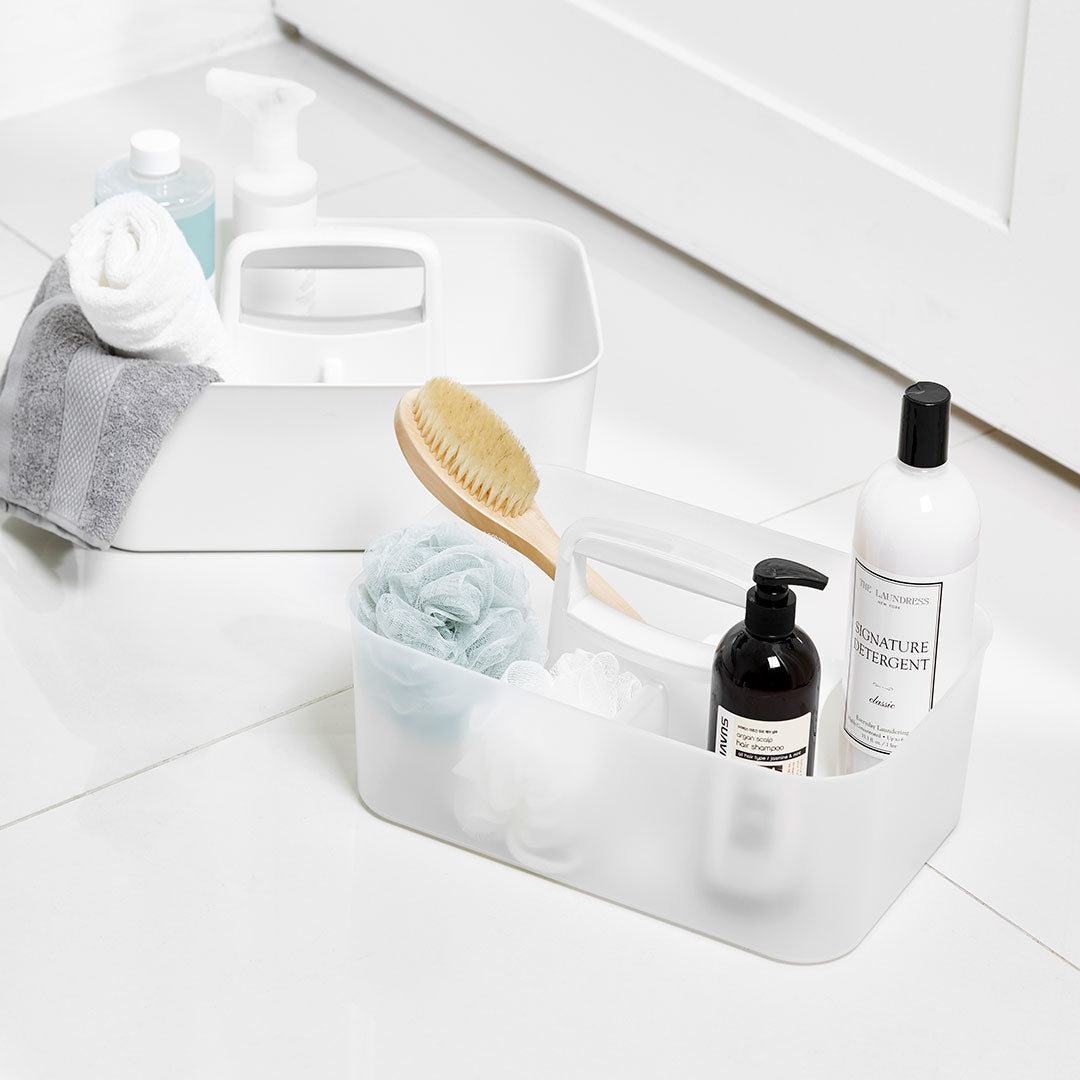 Litem | Portable Storage Organiser | Cool Grey & Ivory | Porta Grande | For Office Home & Kitchen