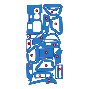 Precut interior PPF film layout for Mahindra Scorpio N Automatic