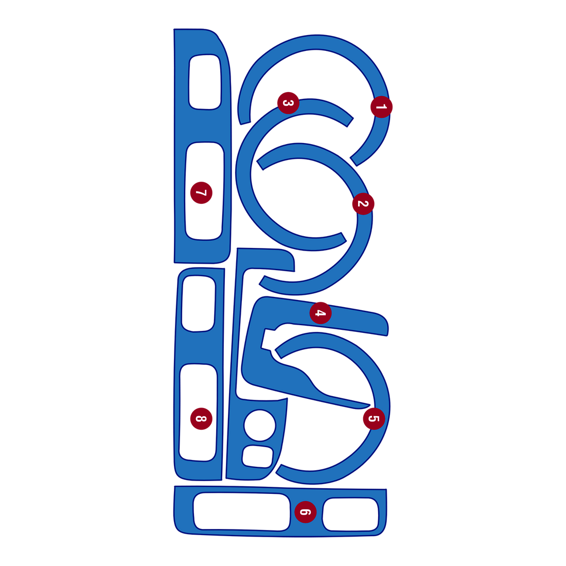 Precut interior PPF film layout for Mahindra Thar Roxx