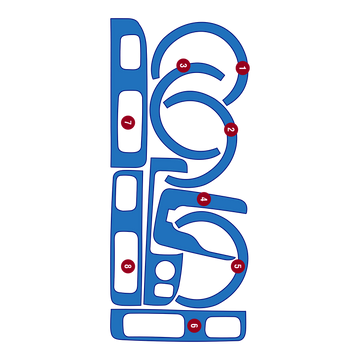 Precut interior PPF film layout for Mahindra Thar Roxx