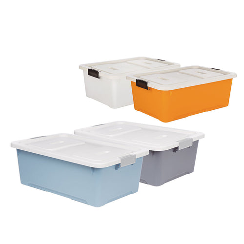 Litem | Multi Utility Storage  Box |Organizer  | 17 litres | Orange | Living Box | For Office Home & Kitchen