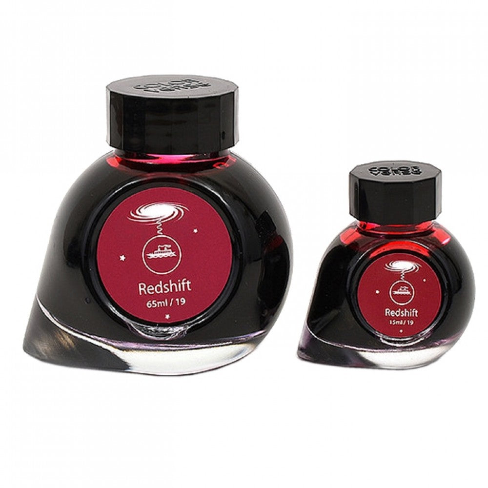 Colorverse | Astrophysics Series | Season 2 | Fountain Pen Ink | Redshift | Red | 65ml and 15ml | 2 Bottle Set - penpencilink