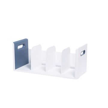 Litem | Book Rack | 4 Compartments | Organizer| Navy |Roomax