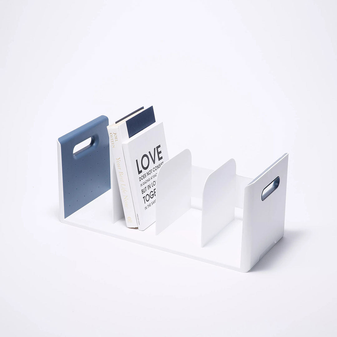 Litem | Book Rack | 4 Compartments | Organizer| Navy |Roomax