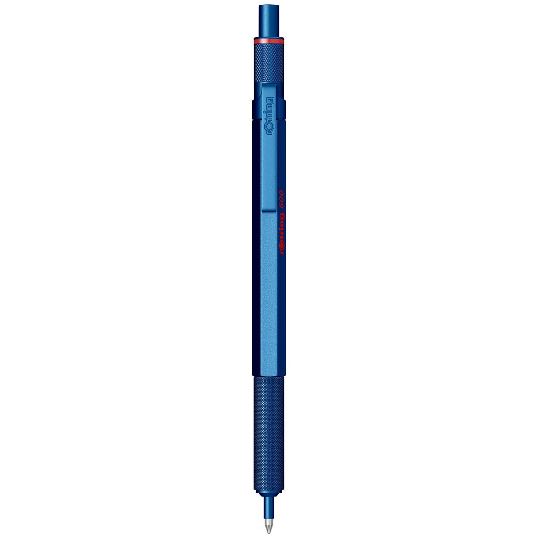 Rotring | 600 Series | Blue 1.0mm Ball Pen | Metal Body | Non-Slip | Metal Knurled Grip