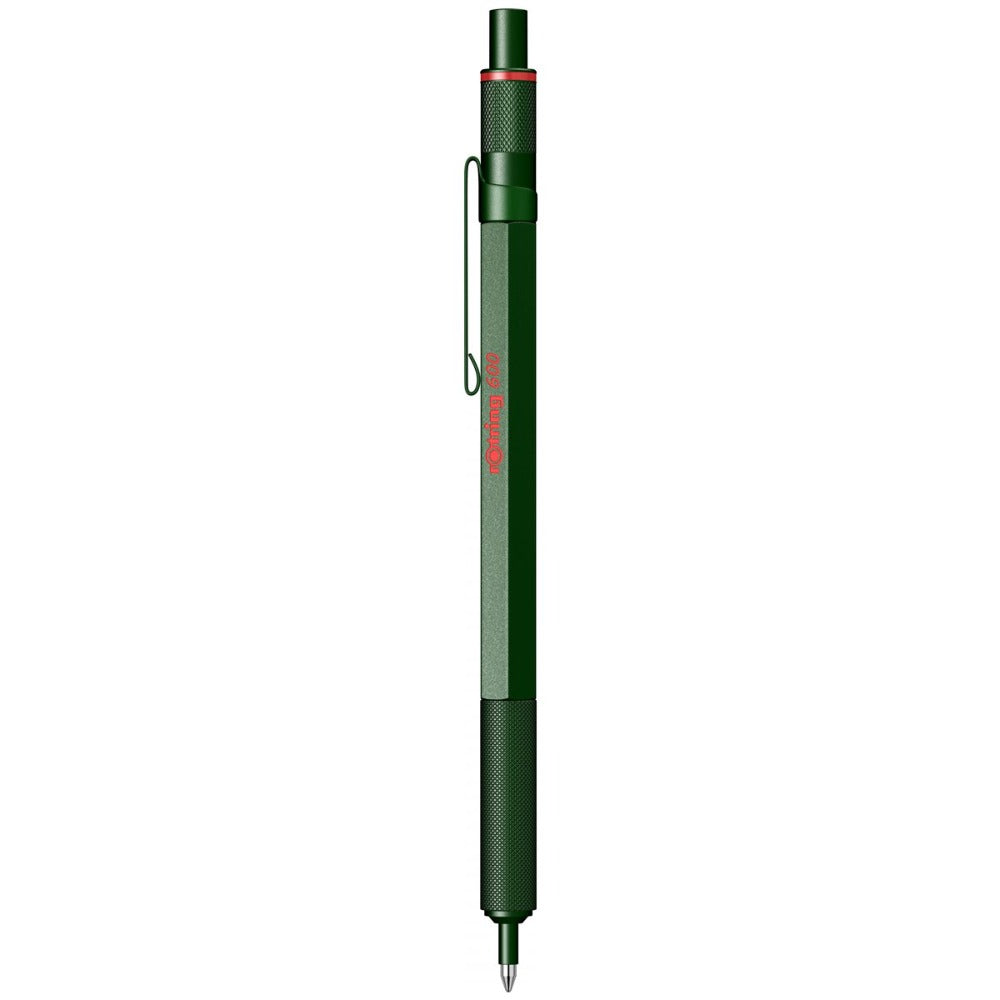 Rotring | 600 Series | Green 1.0mm Ball Pen | Metal Body | Non-Slip | Metal Knurled Grip