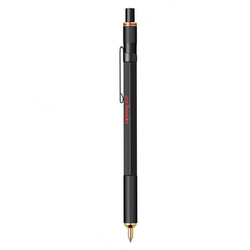 Rotring | 800 Series | Black 1.0mm Ball Pen | Metal Body | Non-Slip | Metal Knurled Grip