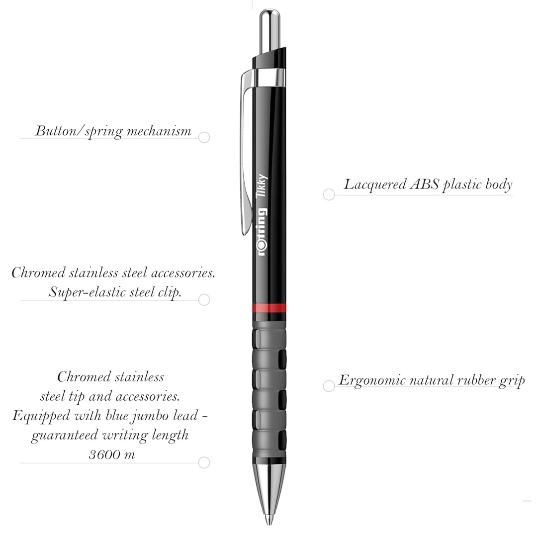 Rotring Tikky | Ball Point Pen | Black | Ink 1.0mm