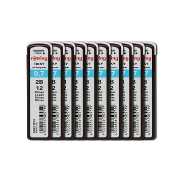 Rotring | Tikky | 0.7MM | 2B Replacement Leads | Pack of 10