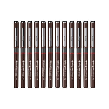 Rotring | Tikky | Graphic Fineliner | Black Pigmented Lightfast | Pack of 12pieces | 0.3mm