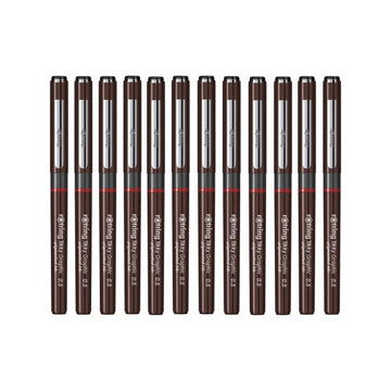 Rotring | Tikky | Graphic Fineliner | Black Pigmented Lightfast | Pack of 12pieces | 0.5mm