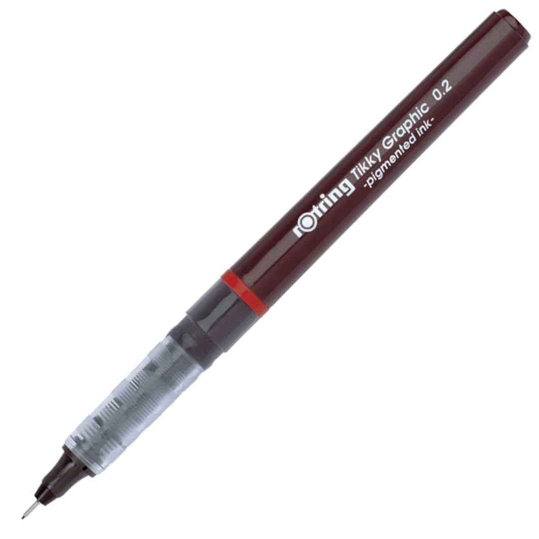 Rotring | Tikky | Graphic Fineliner | 0.2mm | Black Ink | Box of 12