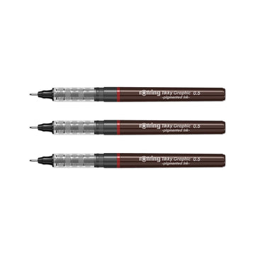 Rotring | Tikky | Graphic Fineliner | 0.5mm | 3 Pen Set