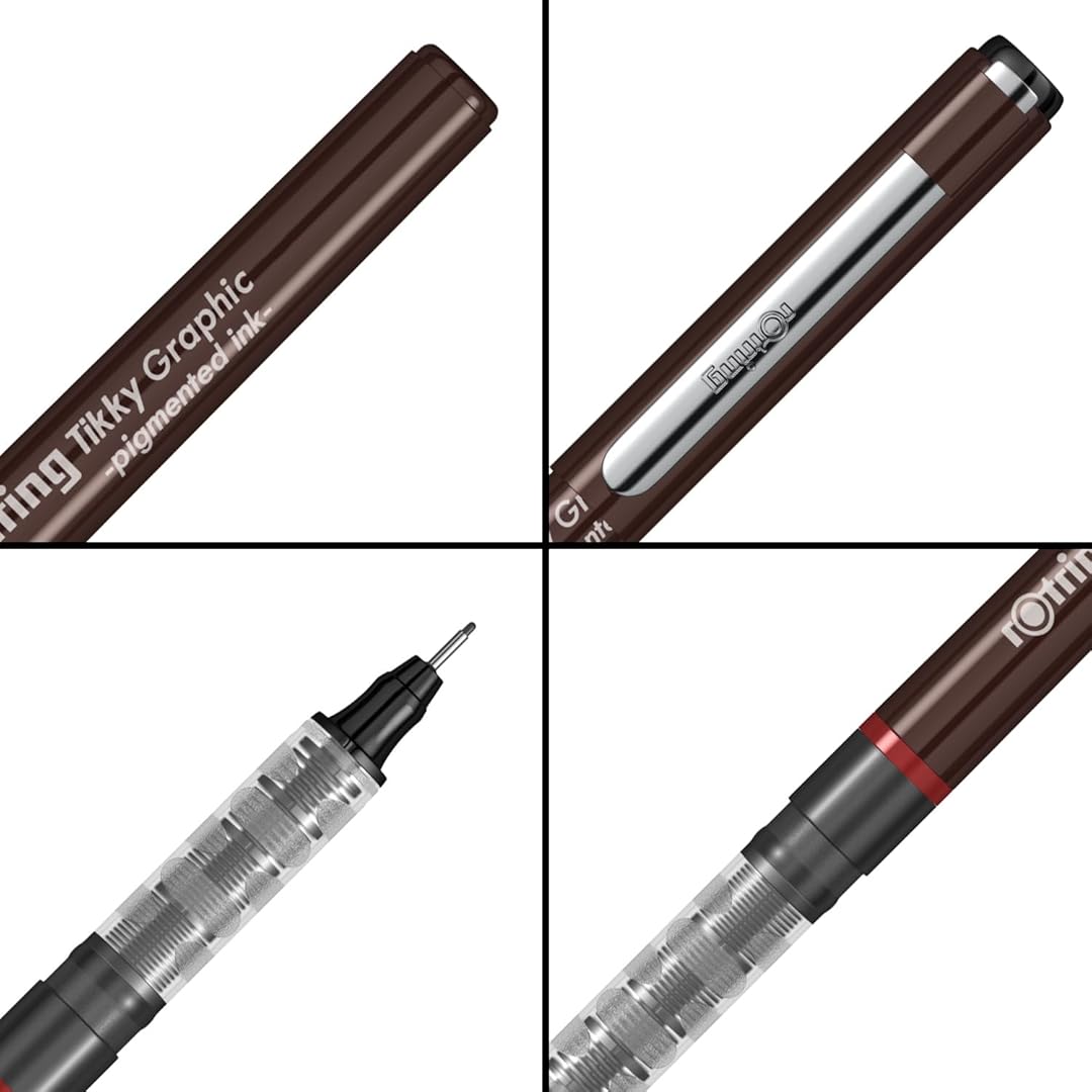 Rotring | Tikky | Graphic Fineliner | 0.5mm | 5 Pen Set