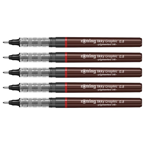 Rotring | Tikky | Graphic Fineliner | 0.8mm | Black Ink
