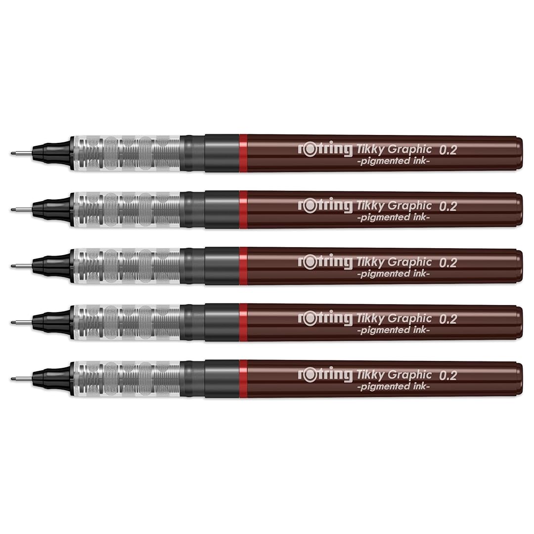 Rotring | Tikky | Graphic Fineliner Set | 0.2mm - penpencilink