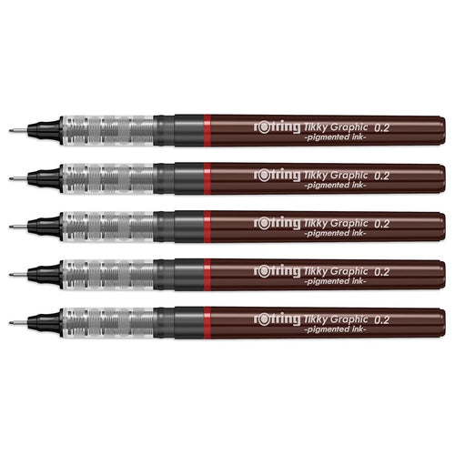Rotring | Tikky | Graphic Fineliner Set | 0.2mm - penpencilink