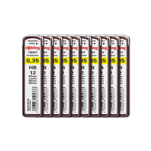 Rotring | Tikky | HB Replacement Leads | Pack of 10 - penpencilink