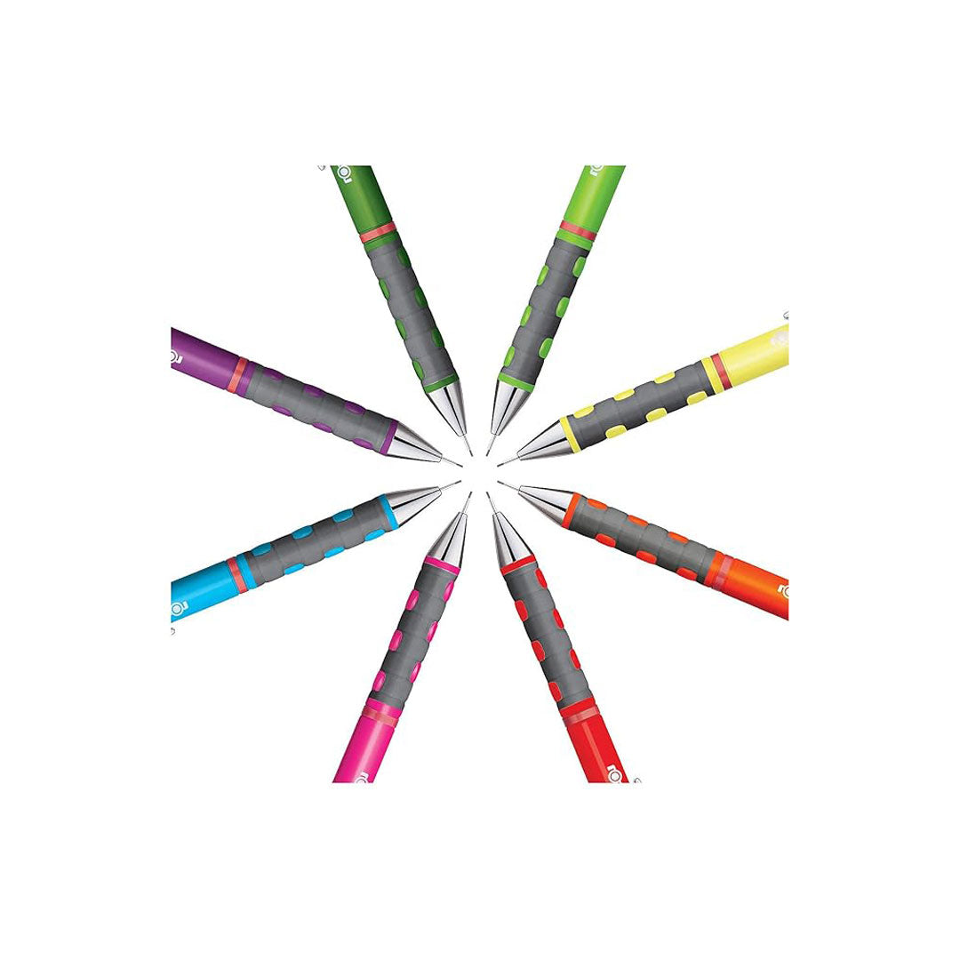 Rotring | Tikky | Mechanical Pencil | 0.7mm | Triangular Ergonomic Grip | Neon Orange