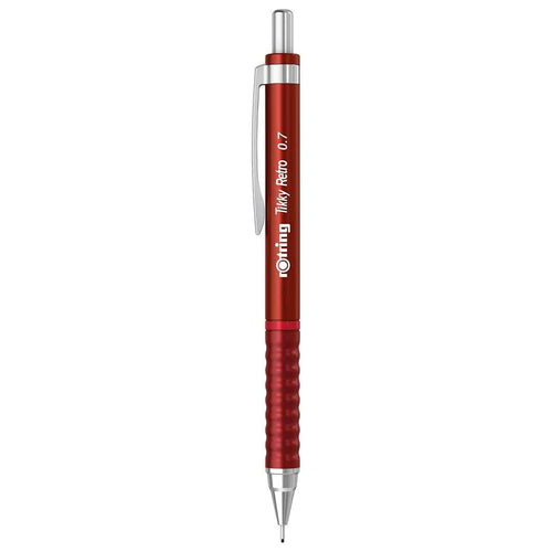 Rotring | Tikky | Retro | Mechanical Pencil | 0.7mm | Metallic Red - penpencilink