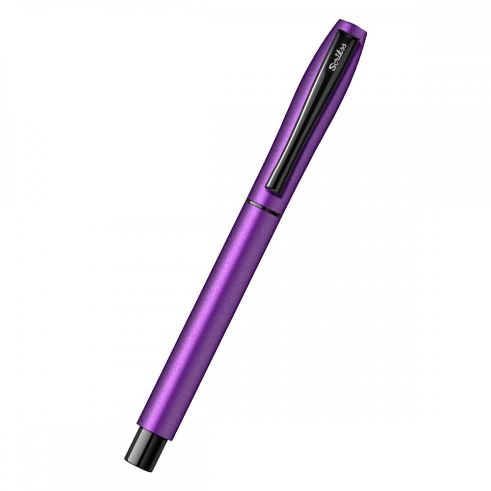 Scrikss | Carnival | Roller Ball Point Pen | Matte Satin Purple | 0.7mm - penpencilink