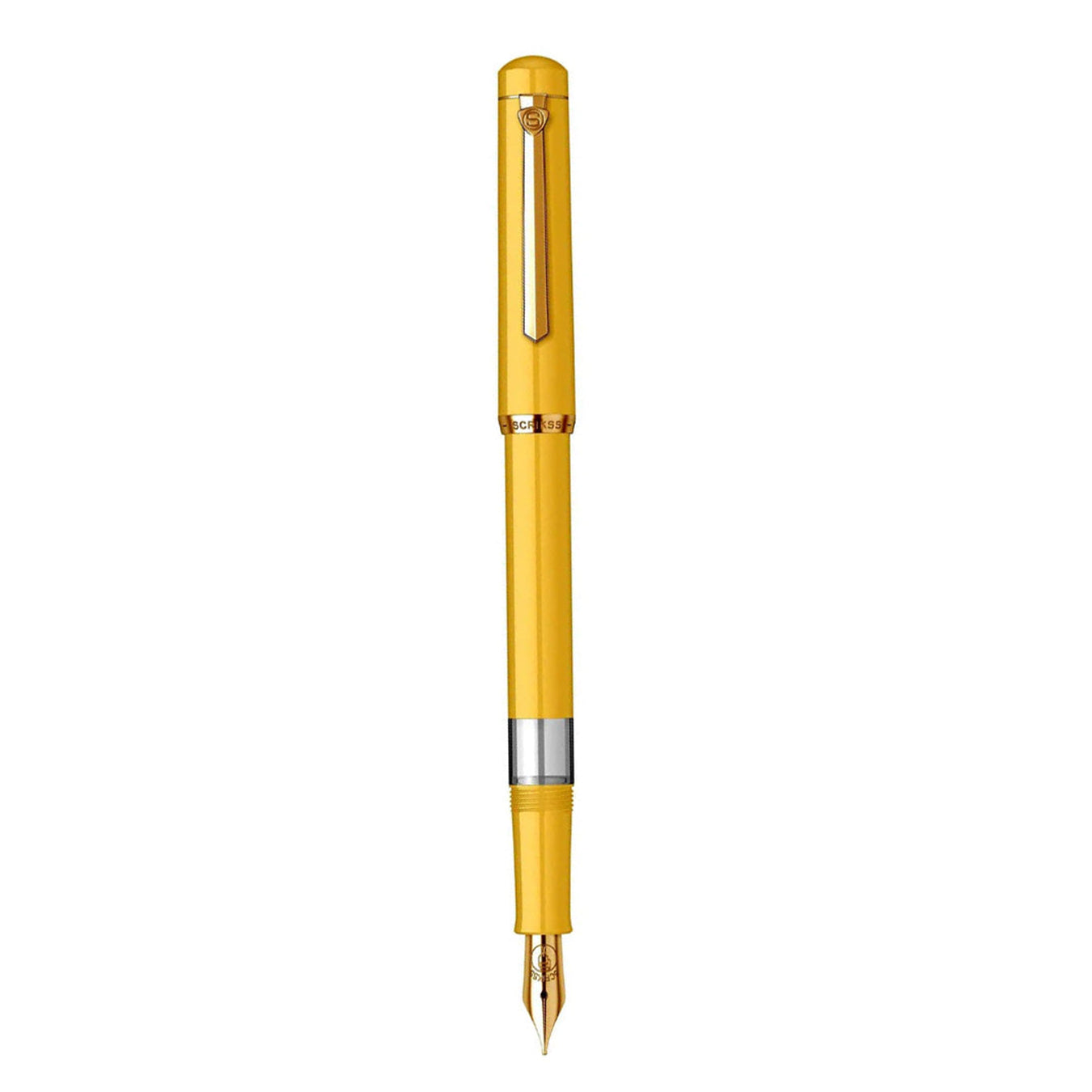 Scrikss 419 Medium Nib Fountain Pen - Yellow GT