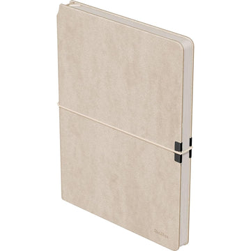 Scrikss | A5 Size | Premium Notebook | Beige Faux Leather Paperback Cover | Ruled