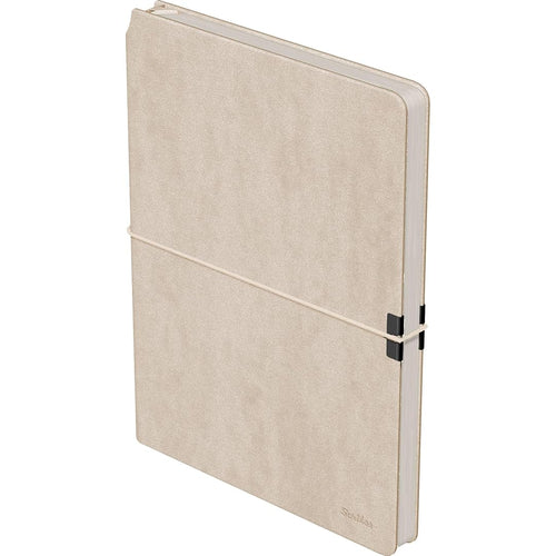 Scrikss | A5 Size | Premium Notebook | Beige Faux Leather Paperback Cover | Ruled