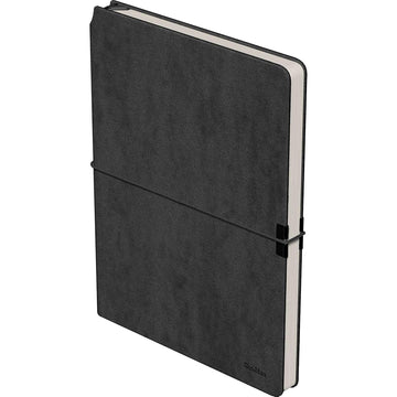 Scrikss | A5 Size | Premium Notebook | Black Faux Leather Paperback Cover | Ruled