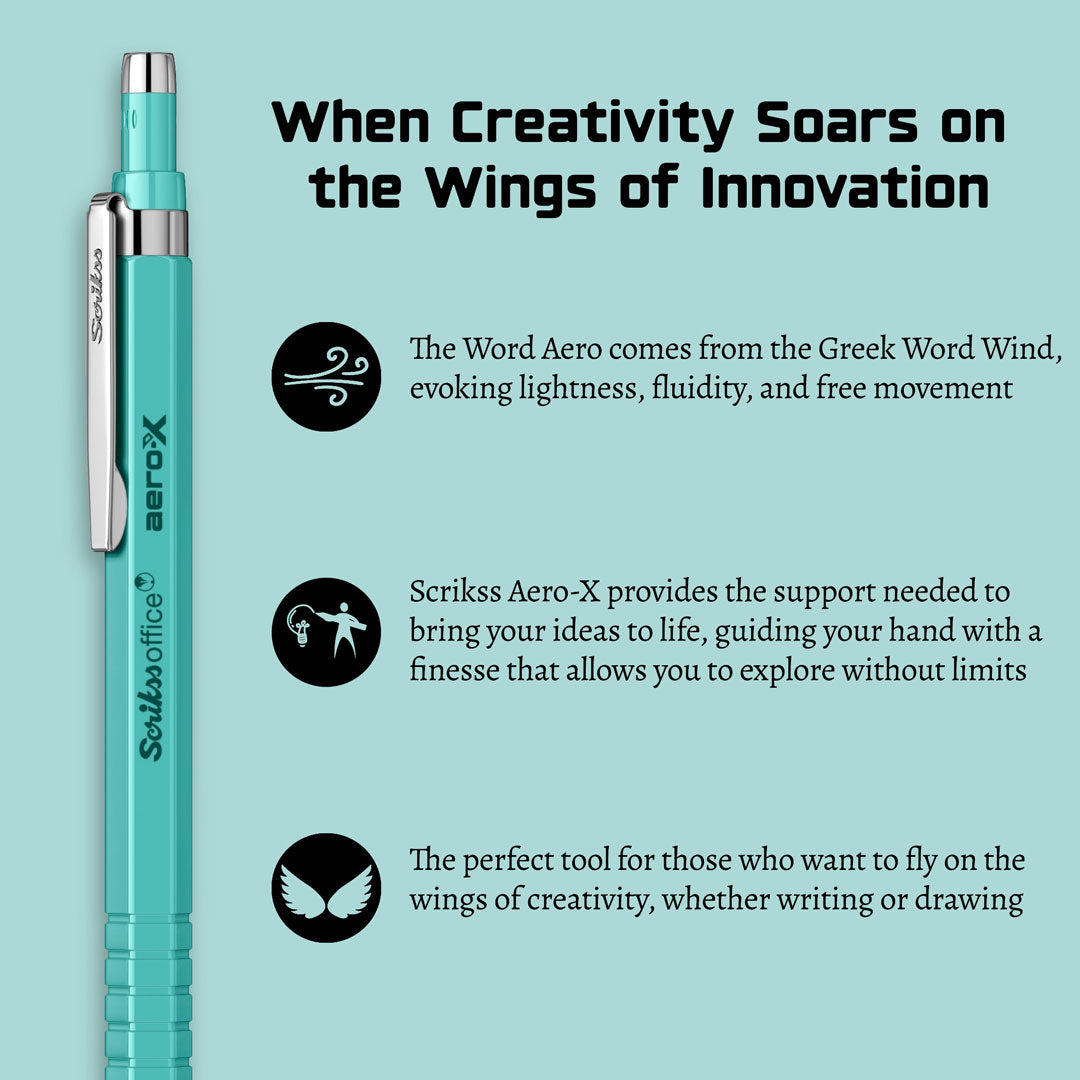 Scrikss | Aero-X | Mechanical Pencil | 0.7mm | Turquoise