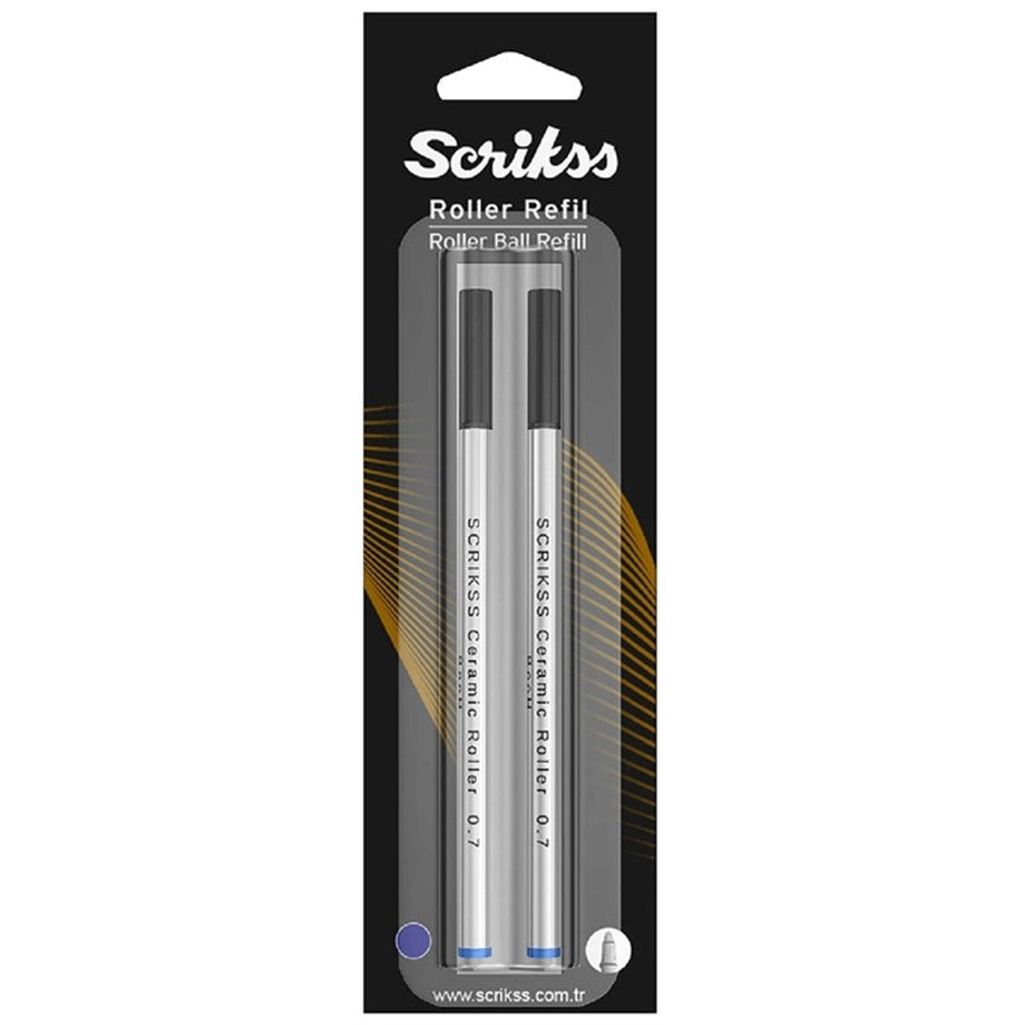 Scrikss | Heritage | Rollerball Pen Refill | Pack Of 2 | Blue