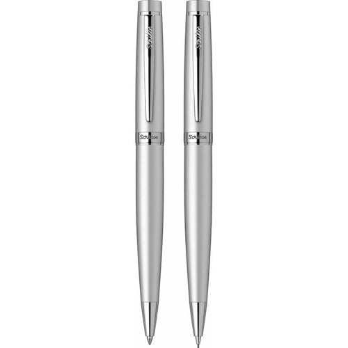 Scrikss Honour 38 Ball Point & Mechanical Pencil Set | Matt Chrome