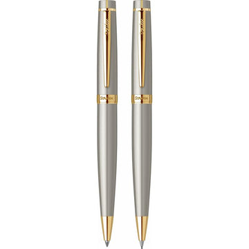 Scrikss | Honour 38 | Ball Point & 0.7mm Mechanical Pencil  Set | Satin Gold
