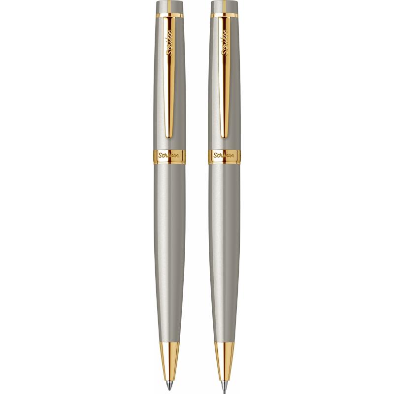 Scrikss | Honour 38 | Ball Point & 0.7mm Mechanical Pencil  Set | Satin Gold