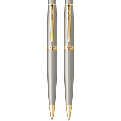 Scrikss | Honour 38 | Ball Point & 0.7mm Mechanical Pencil  Set | Satin Gold