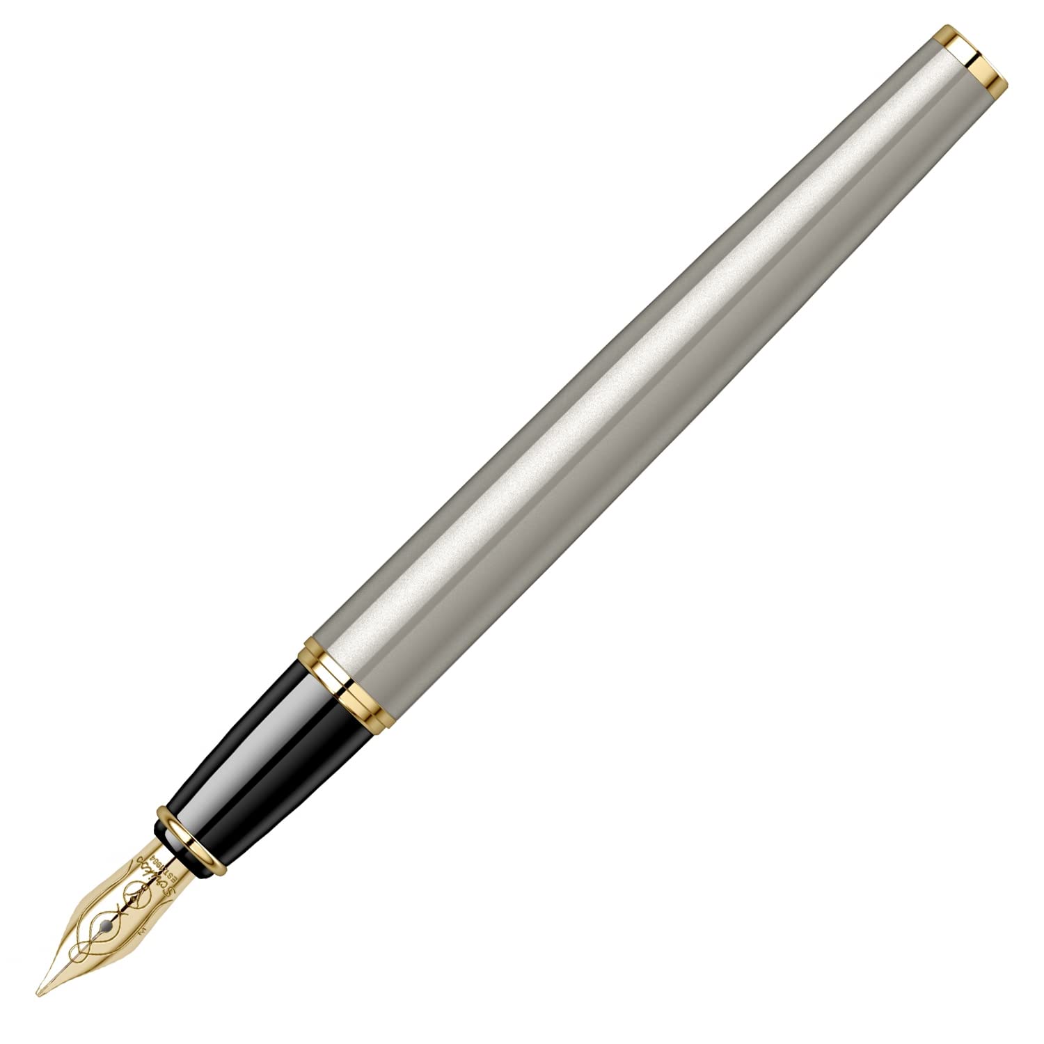 Scrikss | Honour 38 | Brass Body with Gold Plated | Fountain Pen | Grey