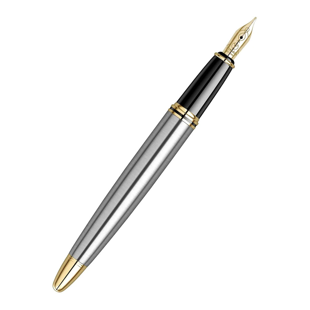 Scrikss | Knight 88 | Satin SS | Fountain Ink Pen | Medium Nib