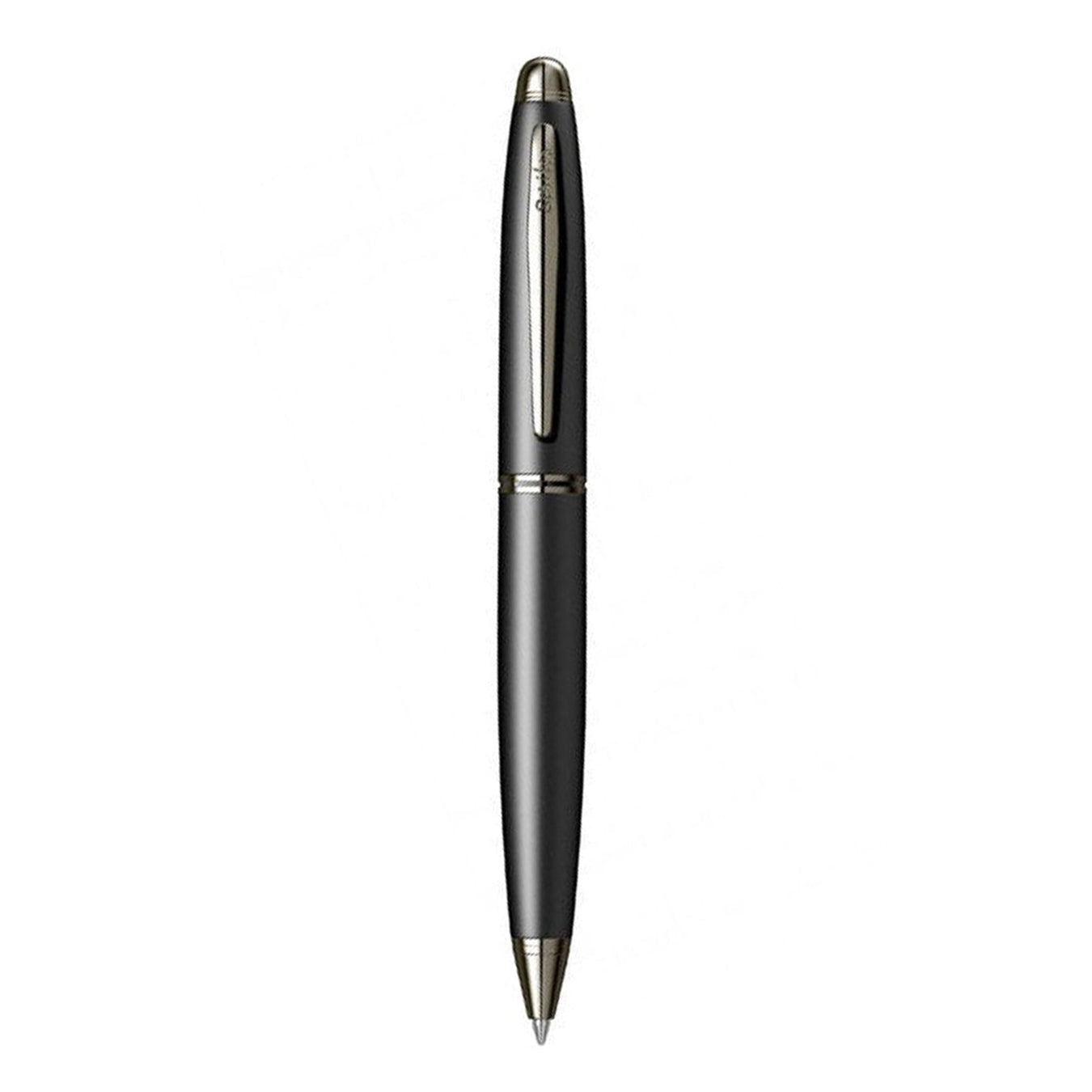Scrikss | Knight | Matte Black | Ball Point Pen | Titanium Trims | Twist Mechanism