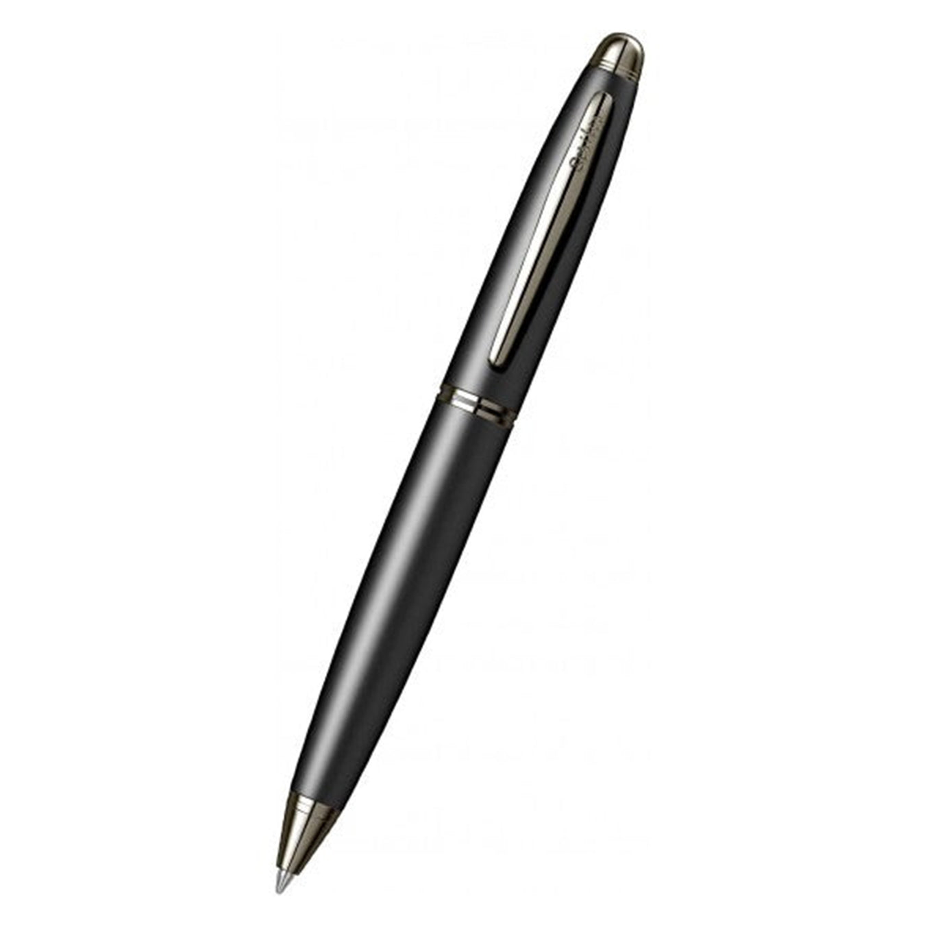 Scrikss | Knight | Matte Black | Ball Point Pen | Titanium Trims | Twist Mechanism