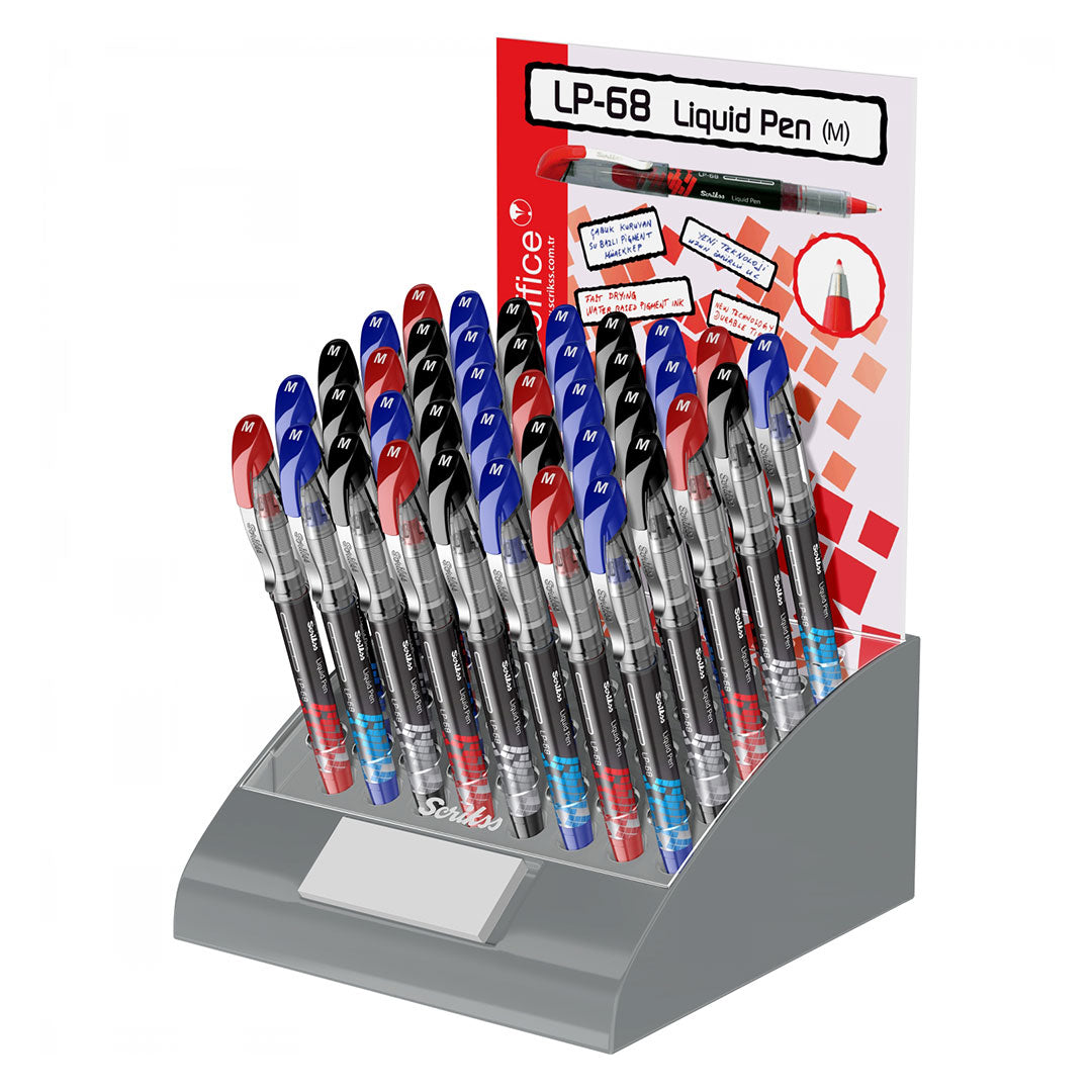 Scrikss | LP-68 | Liquid Pen | Box Of 12 | Red