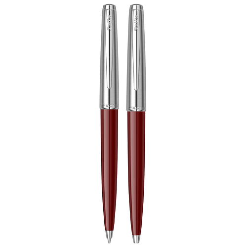 Scrikss | Metropolis 78 | Ball Point & 0.7mm Mechanical Pencil  Set | Burgundy