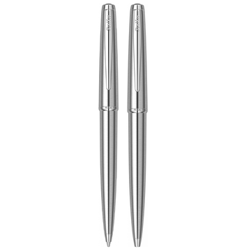 Scrikss | Metropolis 78 M | Ball Point Pen & Mechanical Pencil Set | Stainless Steel