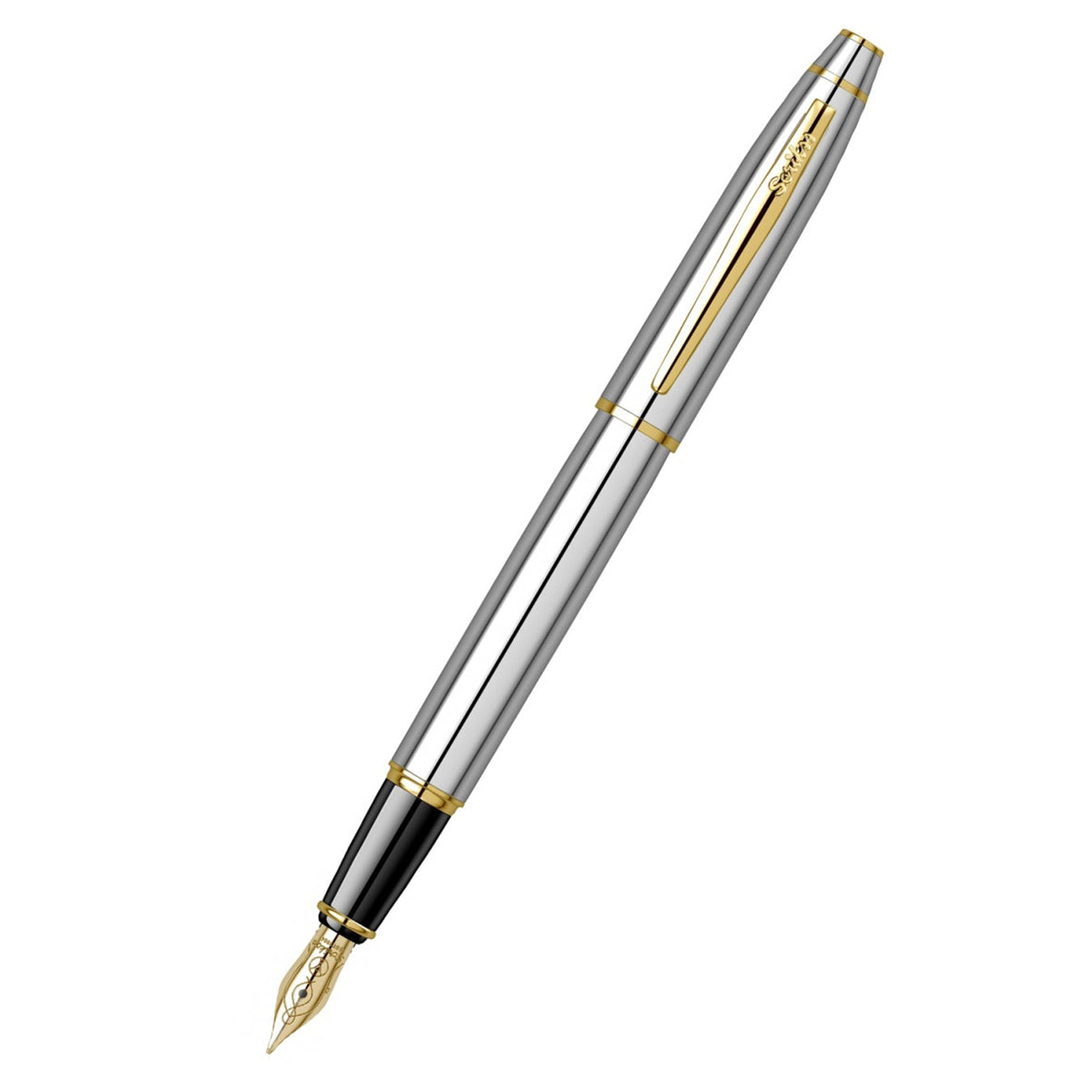 Scrikss Noble 35 Medium nib Fountain Pen - Chrome GT
