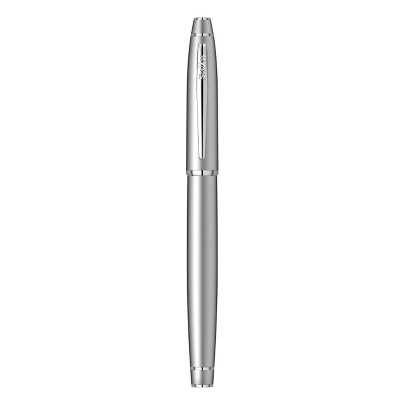 Scrikss Noble 35 Medium nib Fountain Pen - Matt Chrome