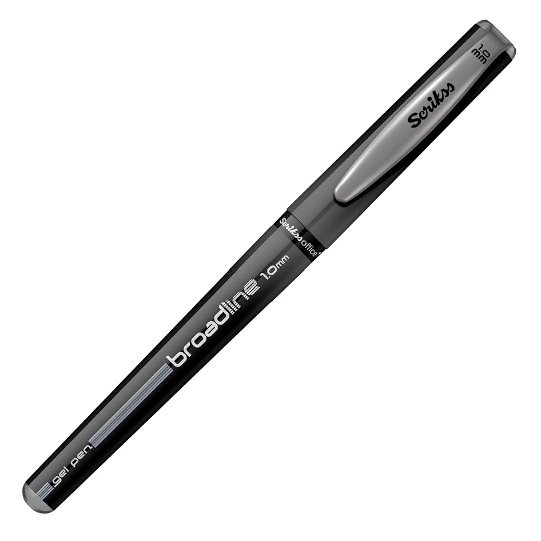 Scrikss | Office Broadline | 1.0mm | Gel Pen | Black | Pack Of 12