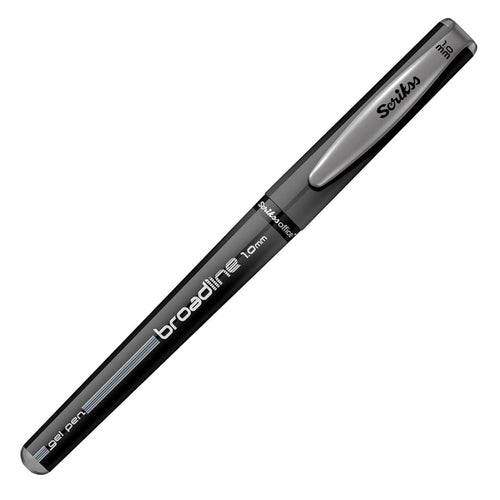 Scrikss | Office Broadline | 1.0mm | Gel Pen | Black | Pack Of 12