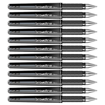 Scrikss | Office Broadline | 1.0mm | Gel Pen | Black | Pack Of 12
