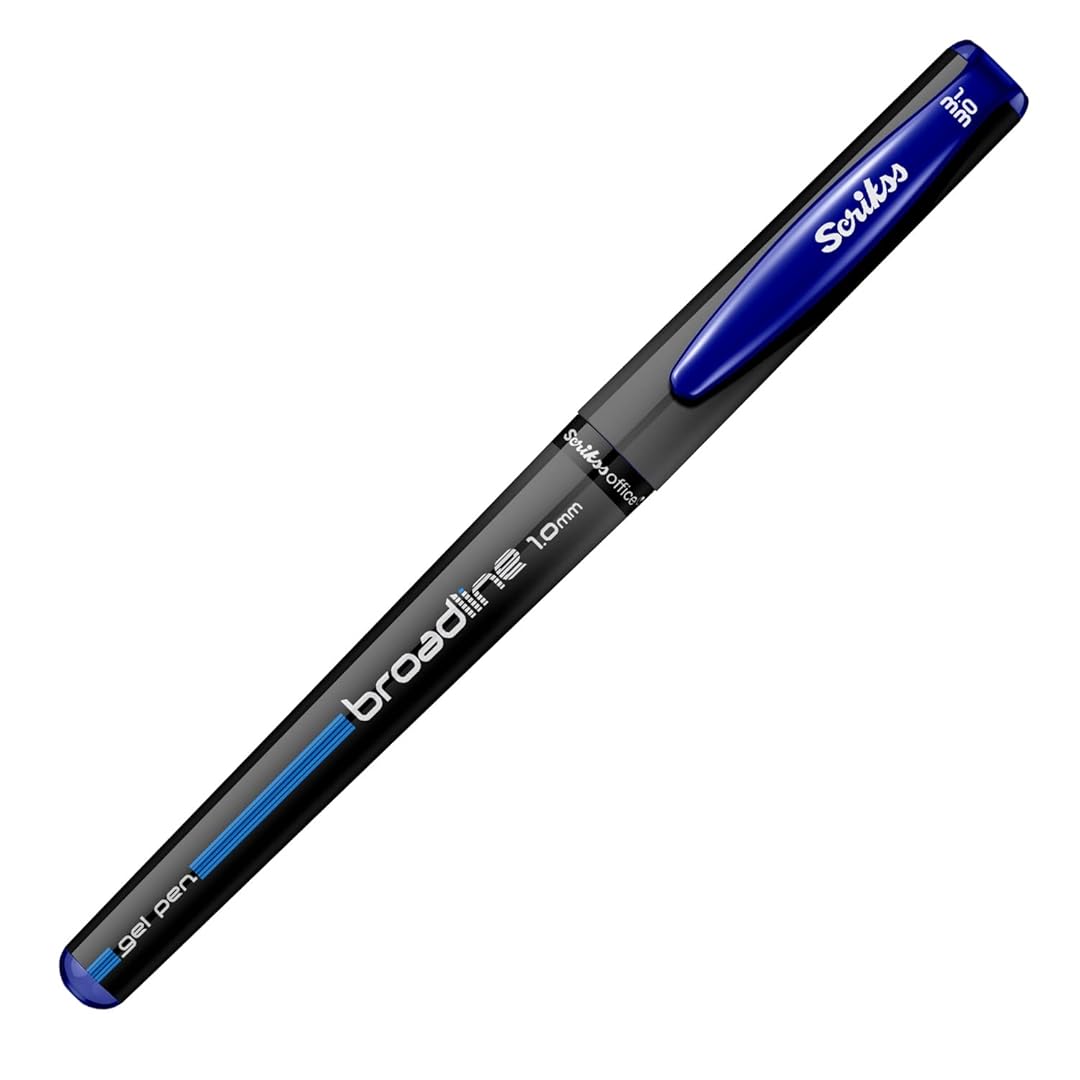 Scrikss | Office Broadline | 1.0mm | Gel Pen | Blue | Pack Of 12